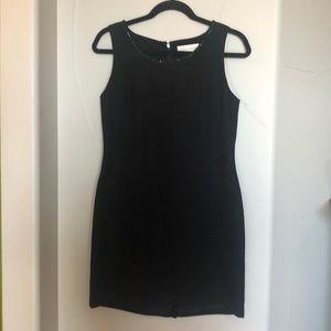 Petite sophisticate black formal dress